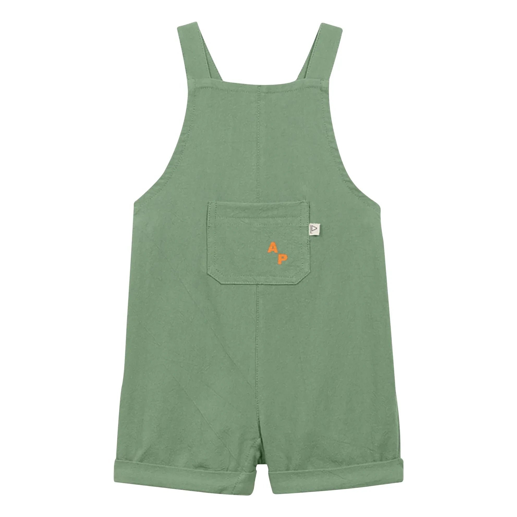 Arsène et Les Pipelettes - Plain Short Dungarees | Khaki