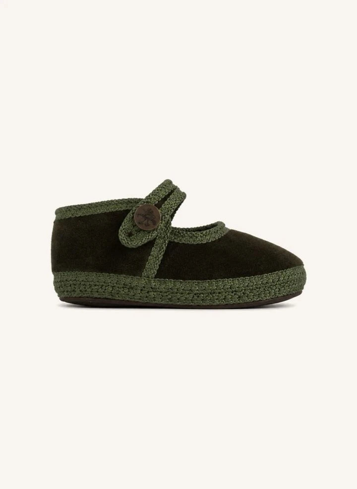 Folkloore - Velvet Slippers | Green