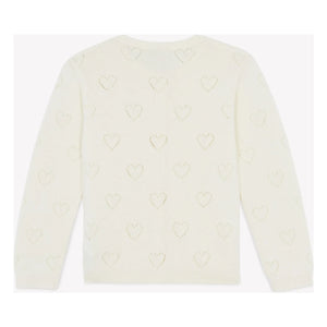 Bonton - Lilou Hearts hırka | Ekru