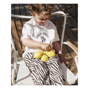 Fliink - Sommer Zebra Organic Cotton T-Shirt | White