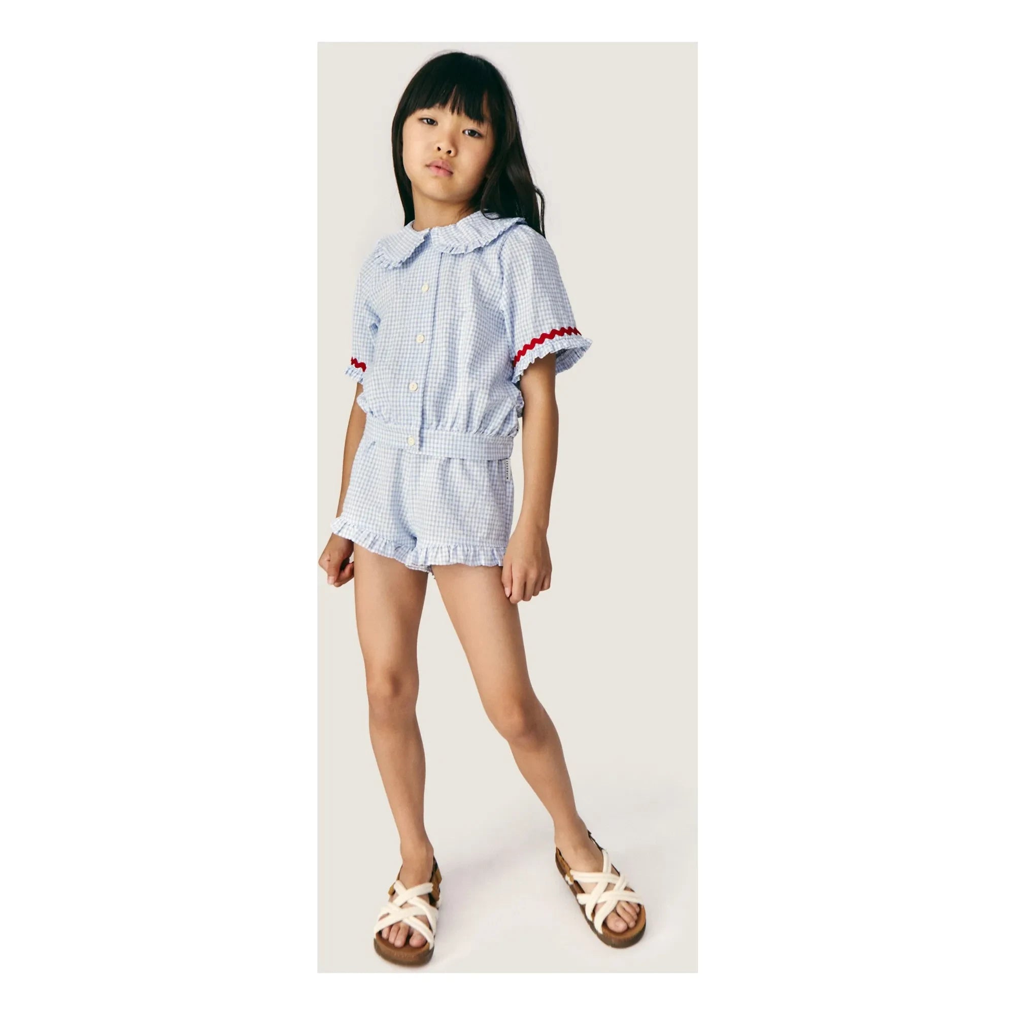 Mipounet - Short Colette Vichy | Light Blue