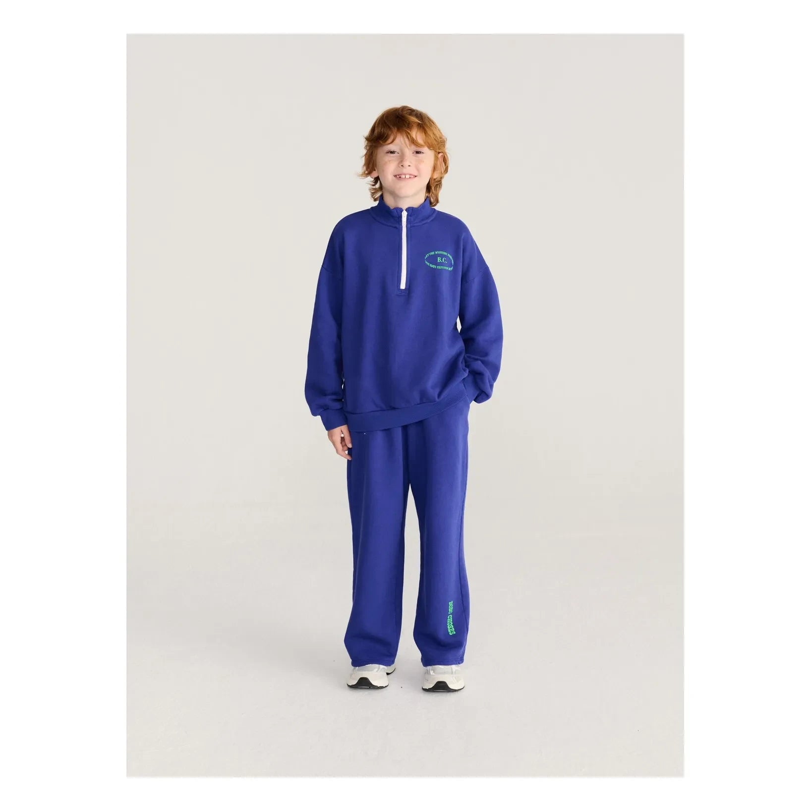 Bobo Choses - B.C. Organic Cotton Zip-Up Sweatshirt | Navy Blue
