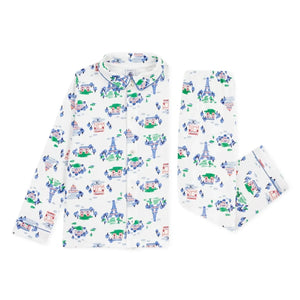 Petit Bateau - Paris Organik Pamuklu Pijama Gömleği | Beyaz