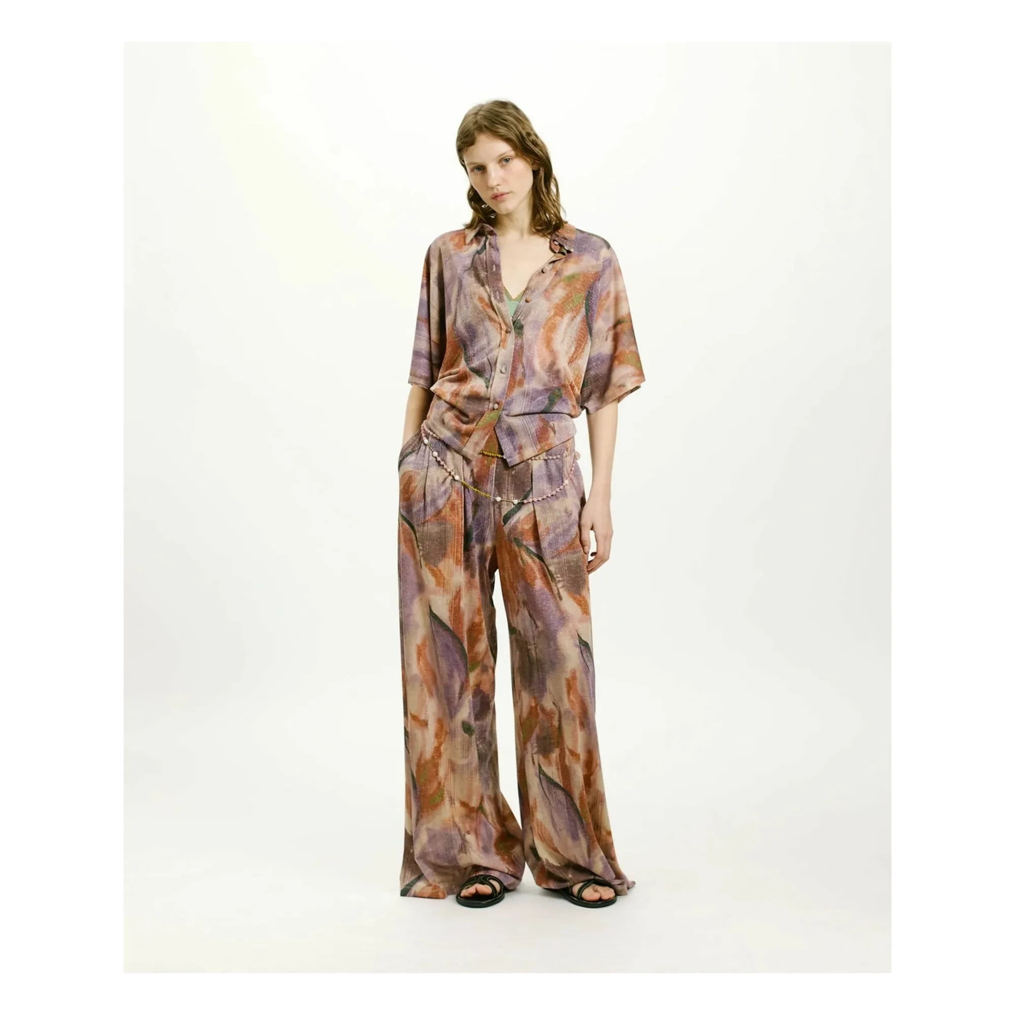 Momoni - Aspen Patterned Pants | Purple