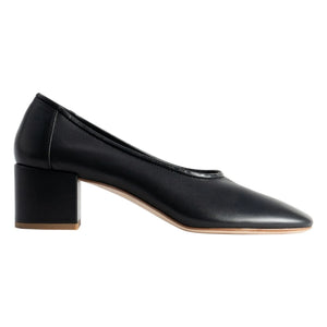 BY FAR - Prudence 45 Leather Ballerinas | Black