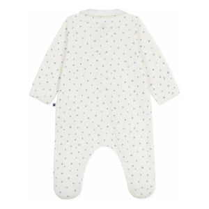 Petit Bateau - Dors Bien Cœurs Organik Kadife Pijama | Beyaz