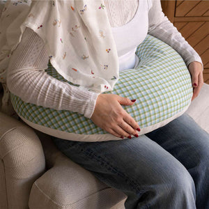 Avery Row Nursing Pillow - Greenhouse Gingham-Nursing Pillows-Greenhouse Gingham- | Natural Baby Shower