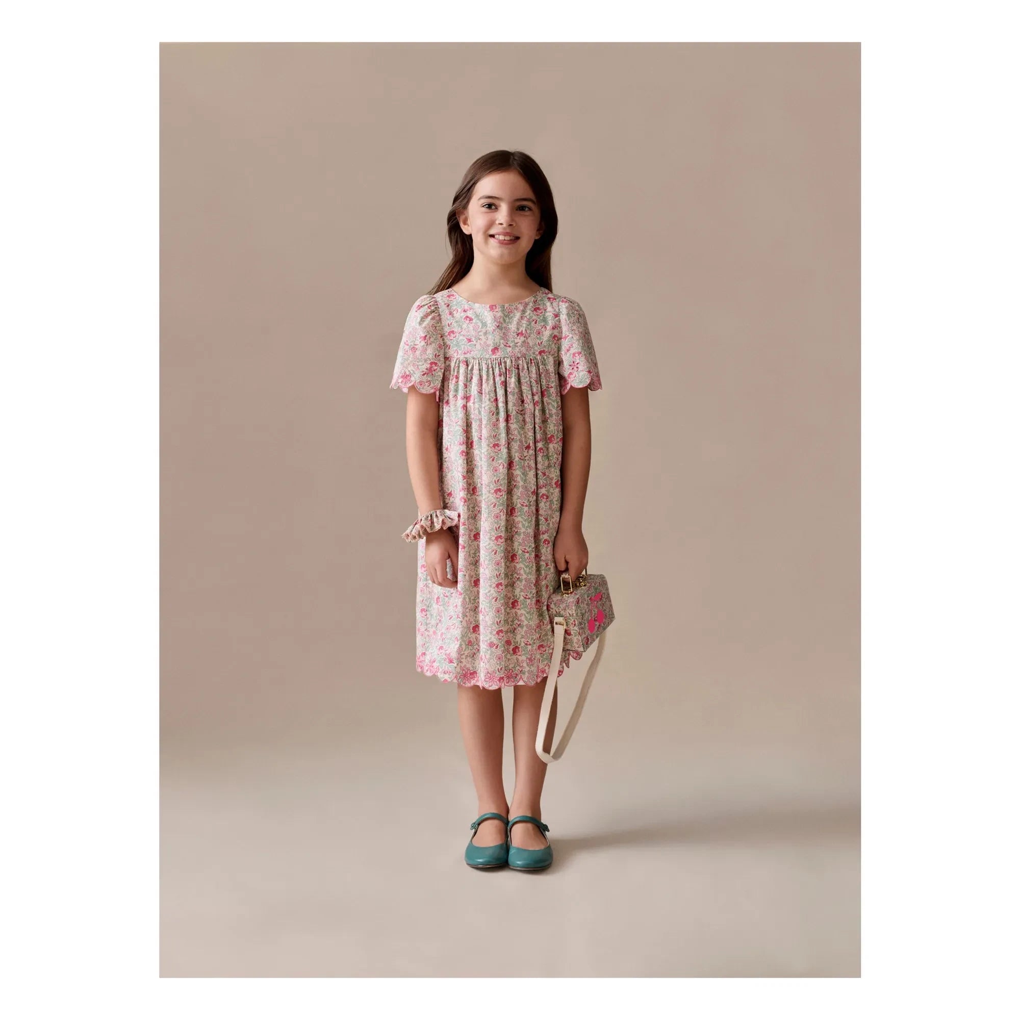 Bonpoint - Lysiane Fleurie Organic Cotton Ruffle Dress | Pink