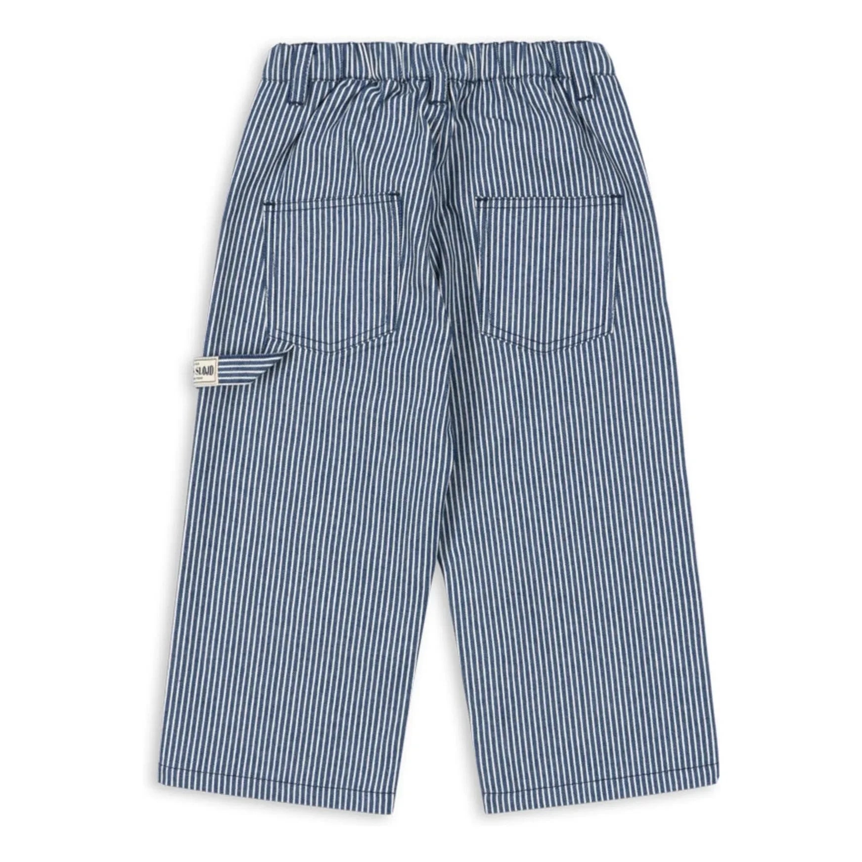 Konges Sløjd - Luc Striped Organic Cotton Pants | Blue