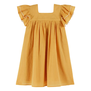 Emile et Ida - Yellow Voile Ruffled Dress