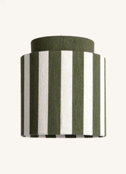 Present Time - Vienna Striped Pendant Lamp | Green