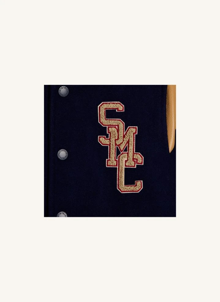 Stella McCartney Kids - SMC Wool Baseball Jacket | Dark Blue