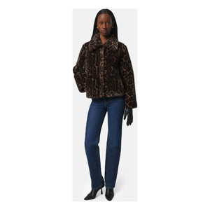 Apparis - Elis Leopard Recycled Fibre Jacket | Brown