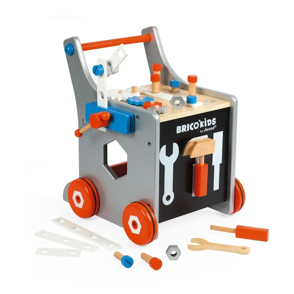 Janod - Brico Kids Wooden Magnetic Car and 25 Accessories
