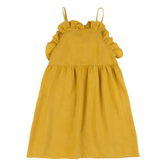Babe & Tess - Jane Linen Ruffled Dress | Mustard