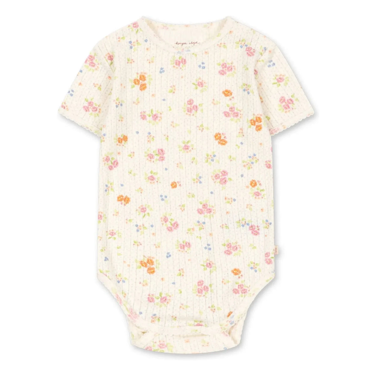 Konges Sløjd - Minnie Organic Cotton Ribbed Short Sleeve Bodysuit | Ecru