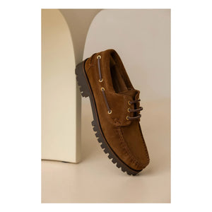 Bobbies - Betlem Suede Boat Shoes | Kamel