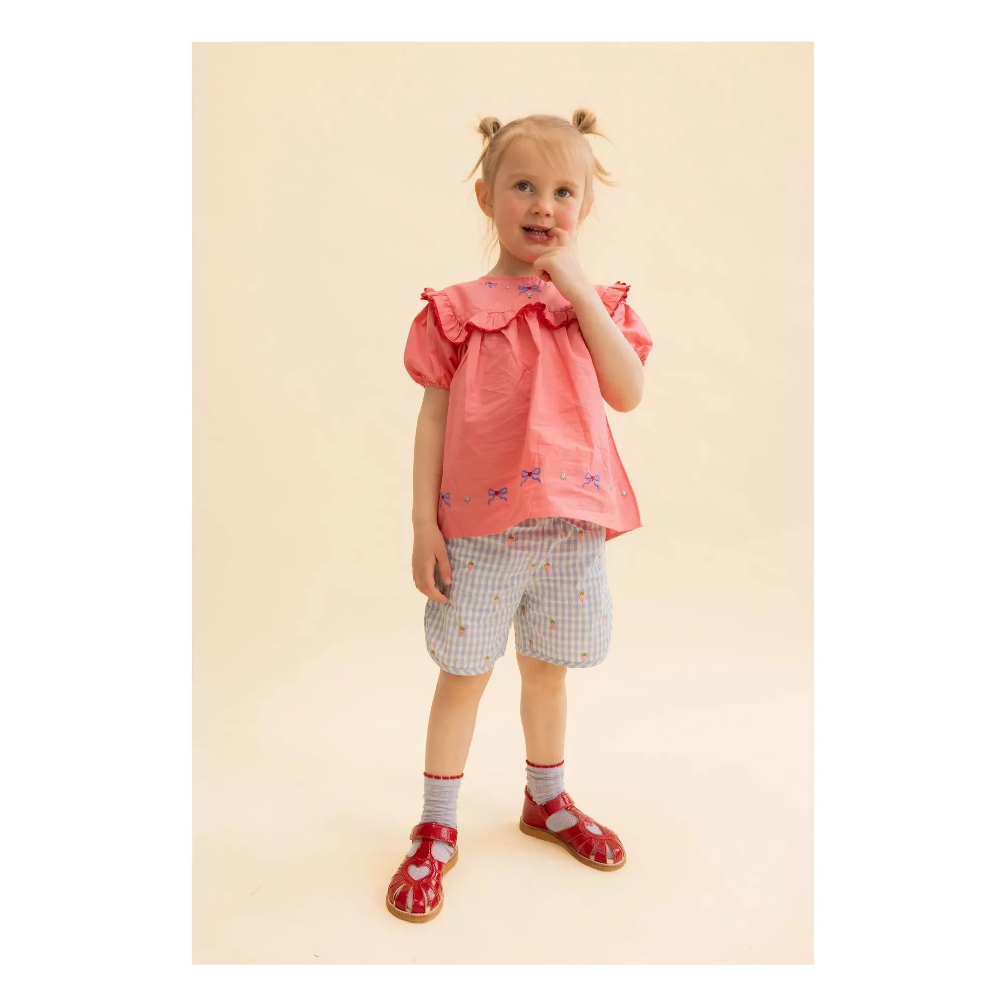 Flöss - Millie Vichy Shorts | Light Blue