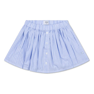 Repose AMS - Striped Button-Up Waist Skirt | Light Blue
