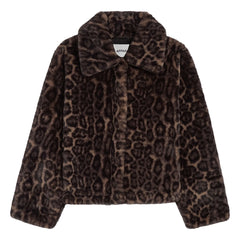 Apparis - Elis Leopard Recycled Fibre Jacket | Brown