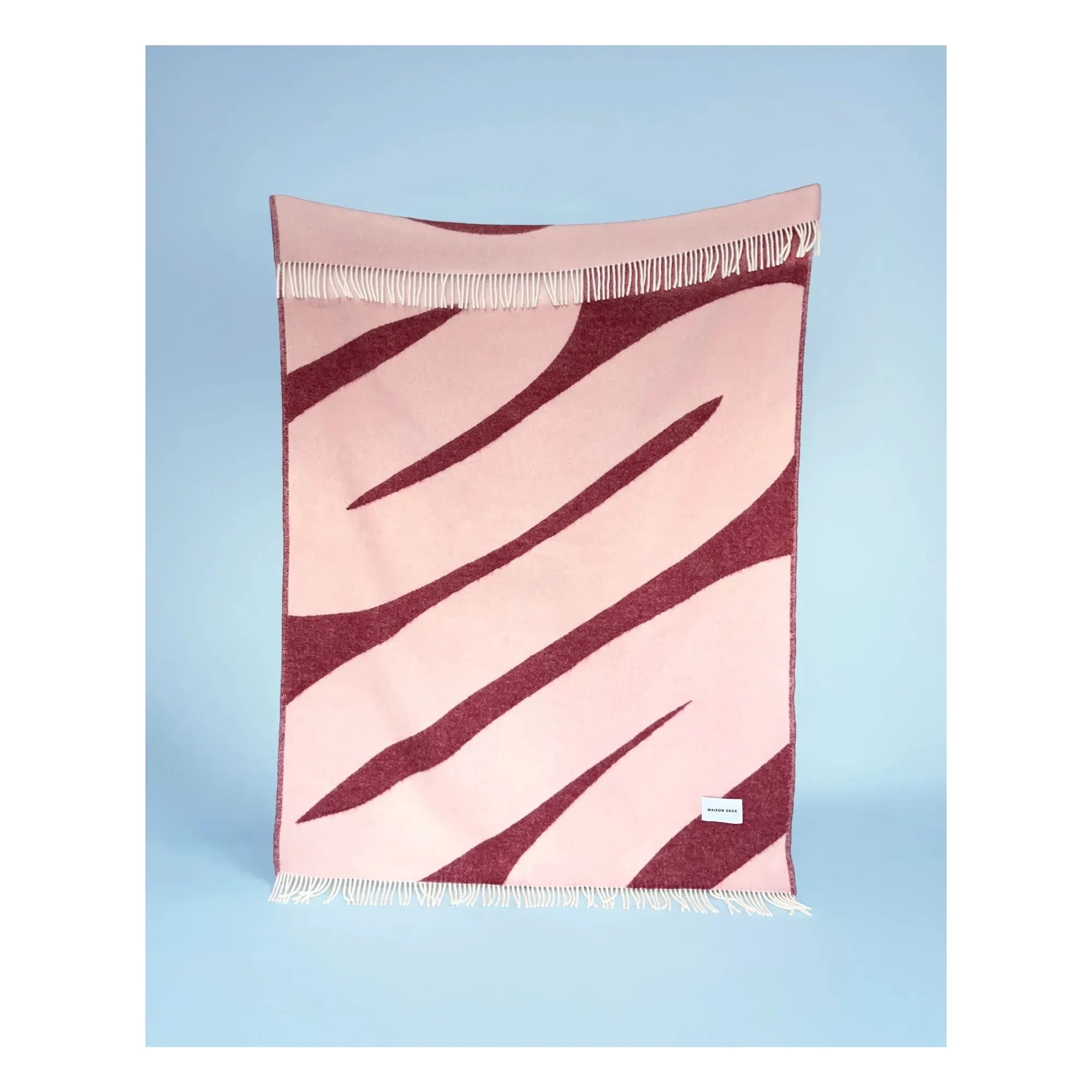 Maison Deux - Swirl Wool Blanket | Burgundy
