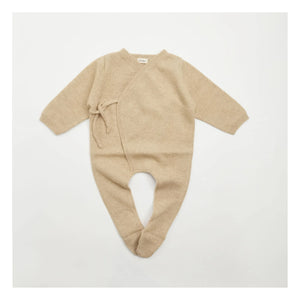 My Little Freckle - Baby Grow Organic Cashmere Romper | Caramel
