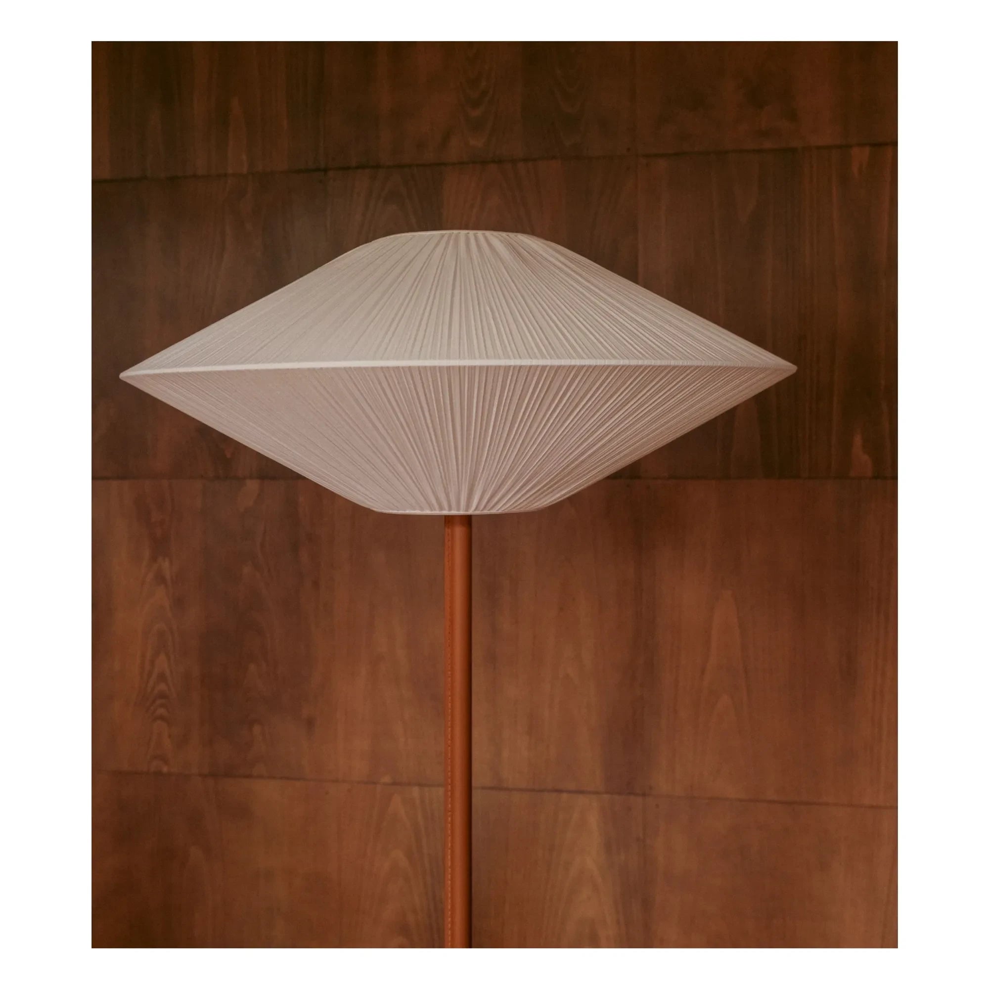 The Socialite Family - Brera Leather-Soled and Pleated Cotton Hat Lamp | Cognac