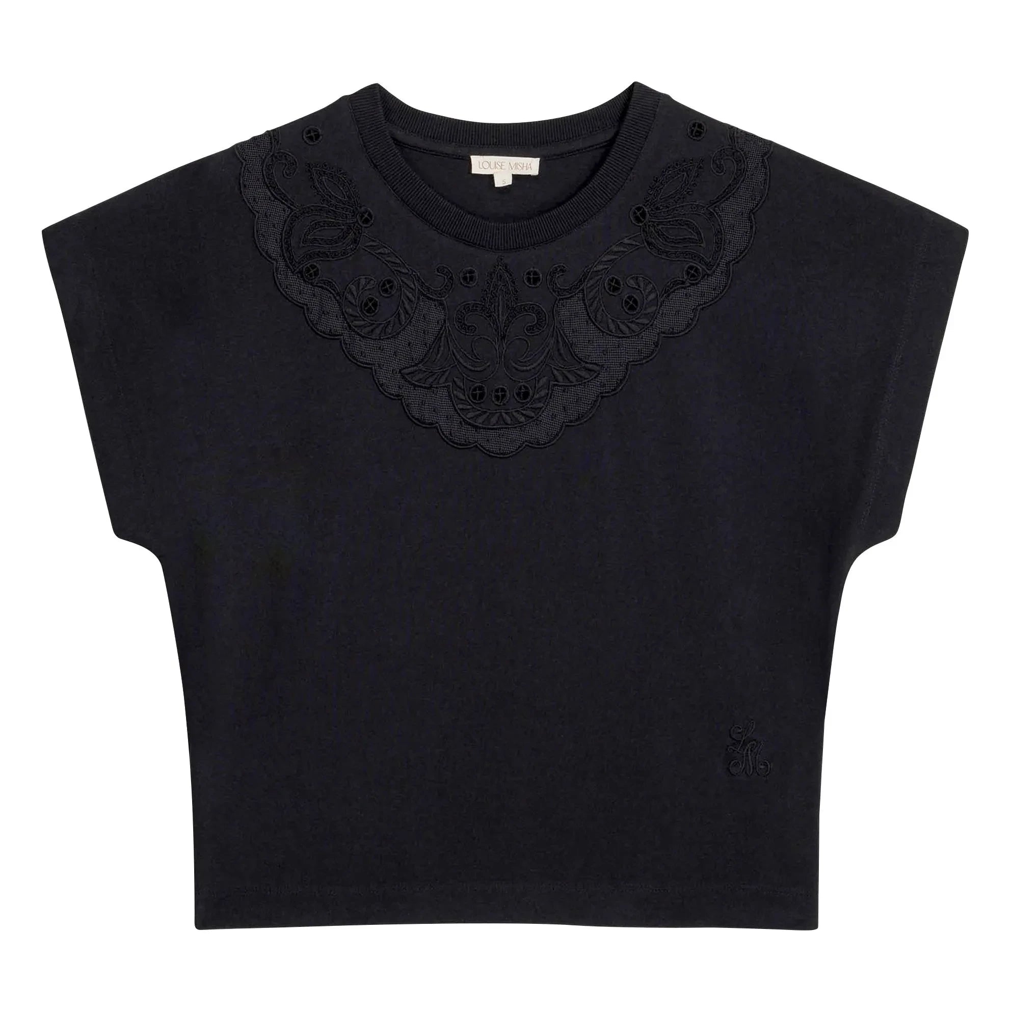 Louise Misha - Astralys Cotton T-Shirt | Black
