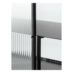 Ferm Living - Haze Striped Glass and Metal Console | Black