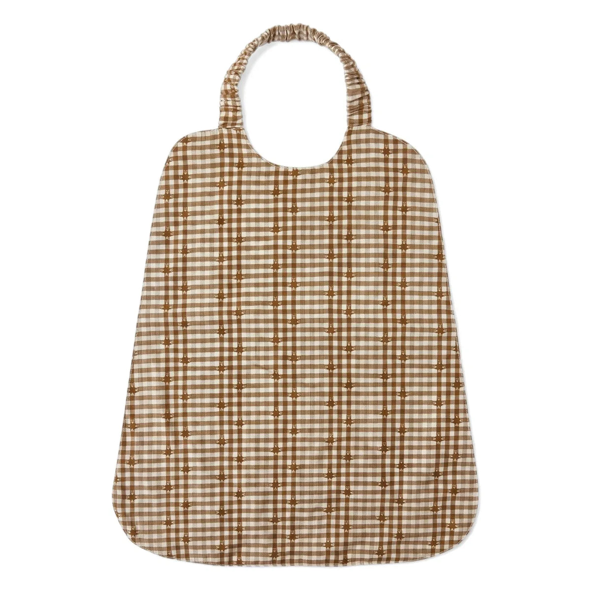 Editions Aimable - Large Gustave bib | Noisette Vichy Cotton