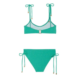 Lison Paris - Bahamas Metallic 2-Piece Swimsuit | Turquoise