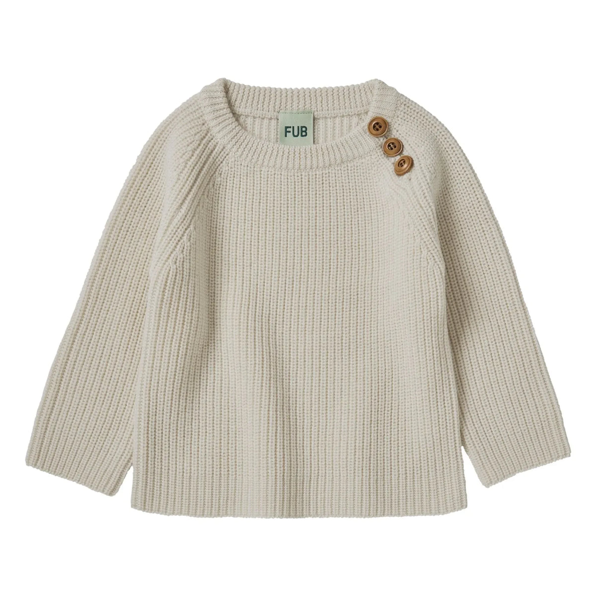 FUB - Baby Merino Wool Ribbed Sweater | Ecru