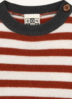 Bonton - Pepito Çizgili Bebek Kazak | Karamel
