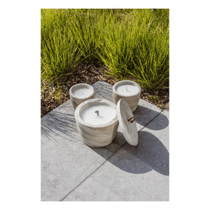 Mon Dada - Neutral Scented Outdoor Candle with Cover | White/Ecru