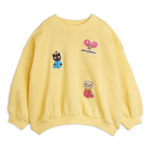Mini Rodini - Animal Print Organic Cotton Sweat Patch | Yellow