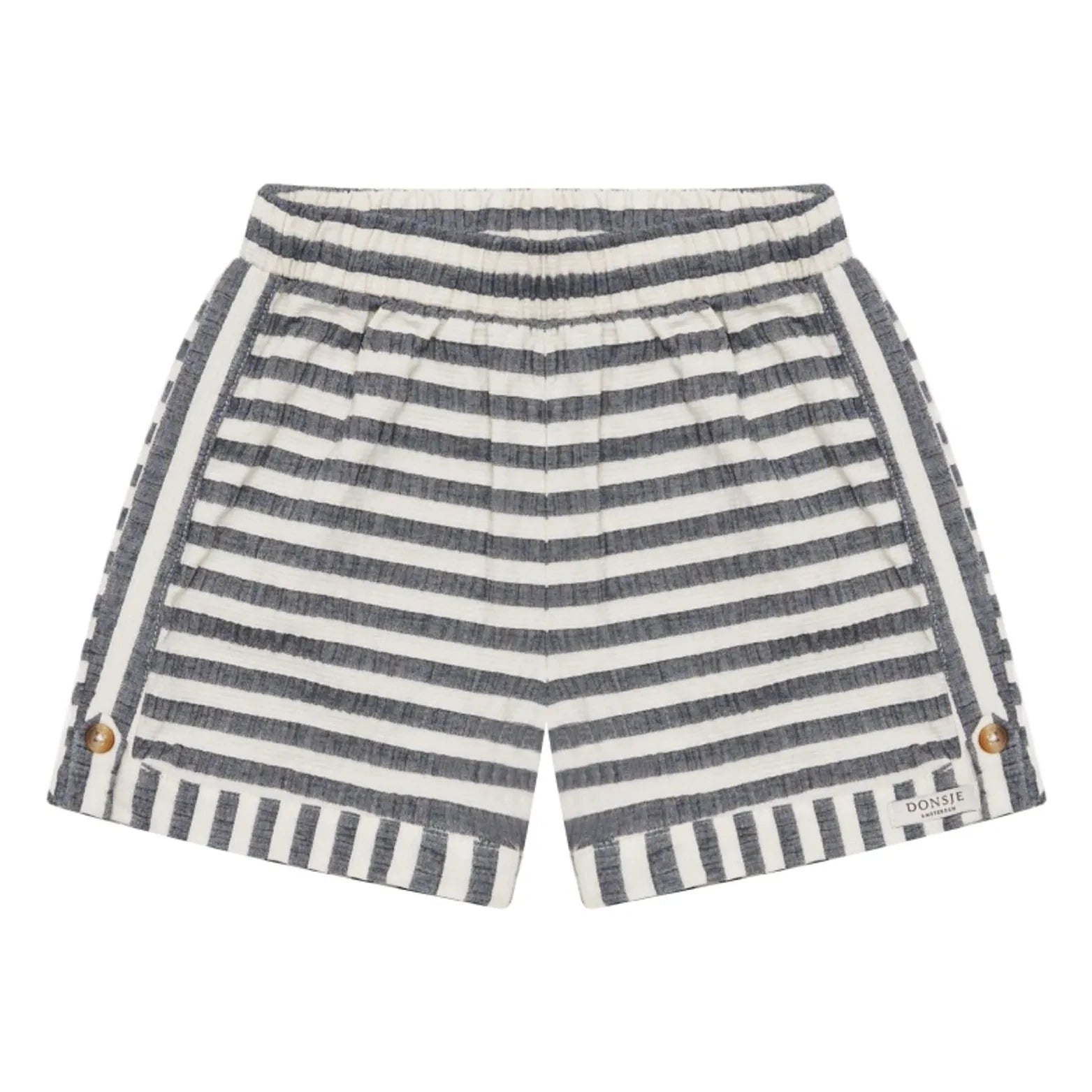 Donsje - Kaatio Striped Organic Cotton Shorts | Navy Blue