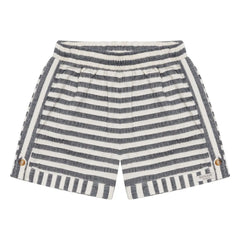 Donsje - Kaatio Striped Organic Cotton Shorts | Navy Blue