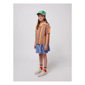 Bobo Choses - Embossed Organic Cotton Jersey Skirt | Blue