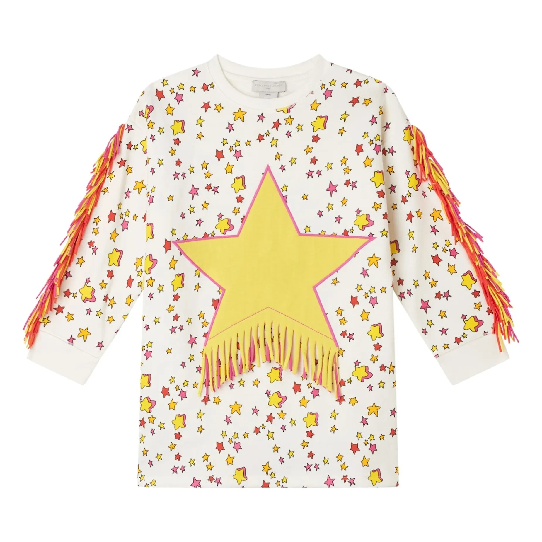 Stella McCartney Kids - Fringed Star Dress | Ecru