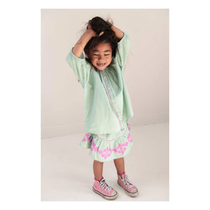 Jenest - Cécile Linen Embroidered Skirt | Almond green