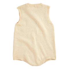 Bobo Choses - Organic Cotton Knit Beet Jumpsuit | Ecru