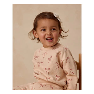 Quincy Mae - Organic Cotton Knotted Sweatshirt | Coral