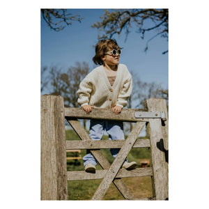 Yuki - Organic Cotton Thick Cardigan | Ecru