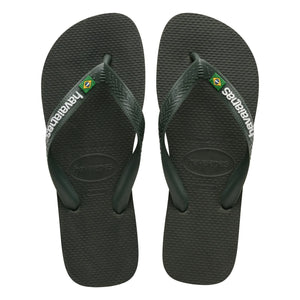 Havaianas - Brasil Logo parmak arası terlik | Zeytin yeşili