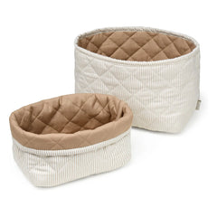 Cam Cam - Striped Storage Baskets - Set of 2 | Camel