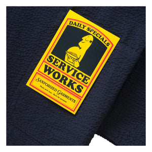 Service Works - Seersucker Server Jacket | Navy Blue