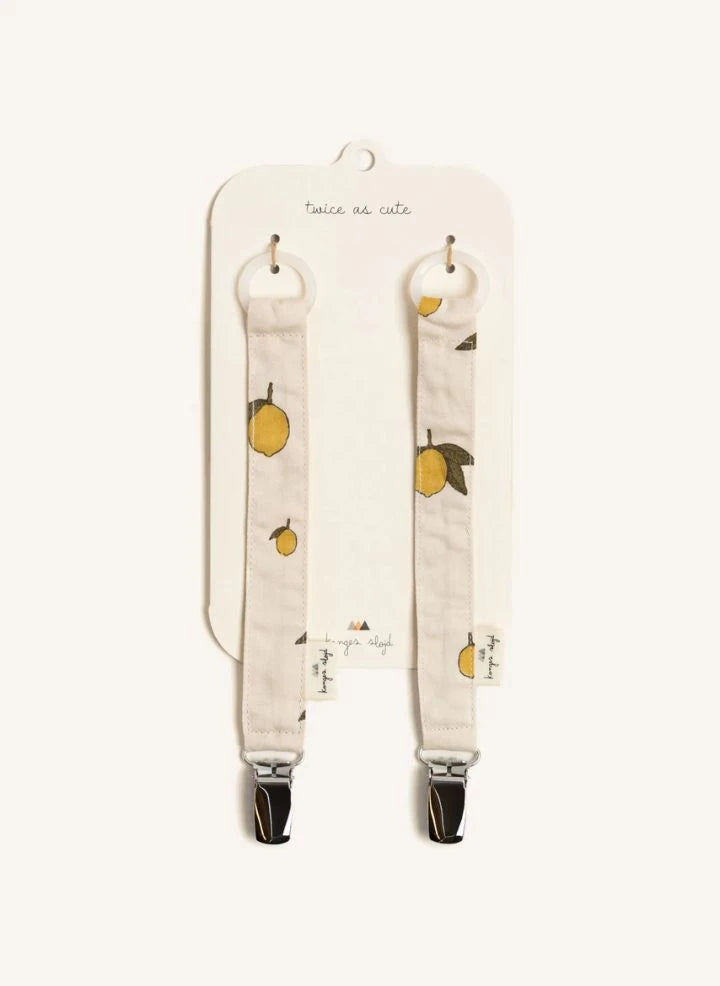 Konges Sløjd - Lemon Pacifier Clips - Set of 2