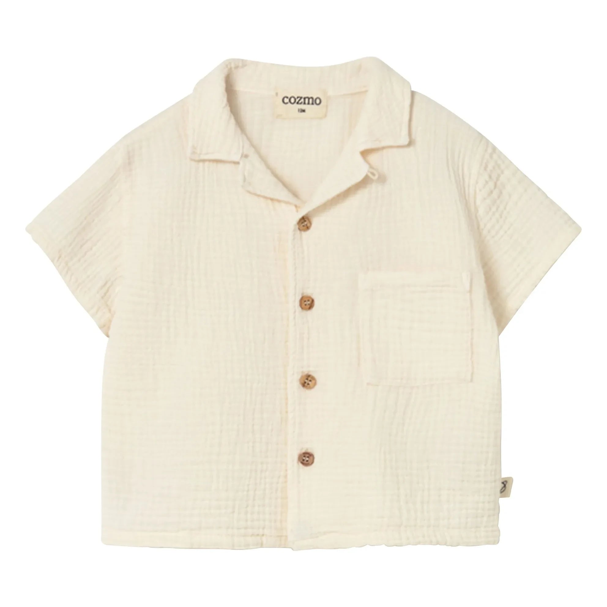 Cozmo - Abel Cotton Gingham Shirt | Cream