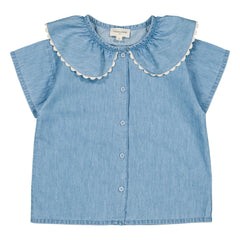 Louis Louise - Feston May Chambray Blouse | Light Blue