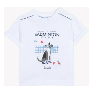 Tartine et Chocolat - Badminton Club Dog T-Shirt | White
